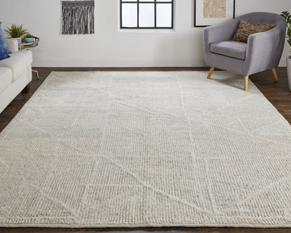 Alford Modern Solid - Ivory/Tan Area Rug