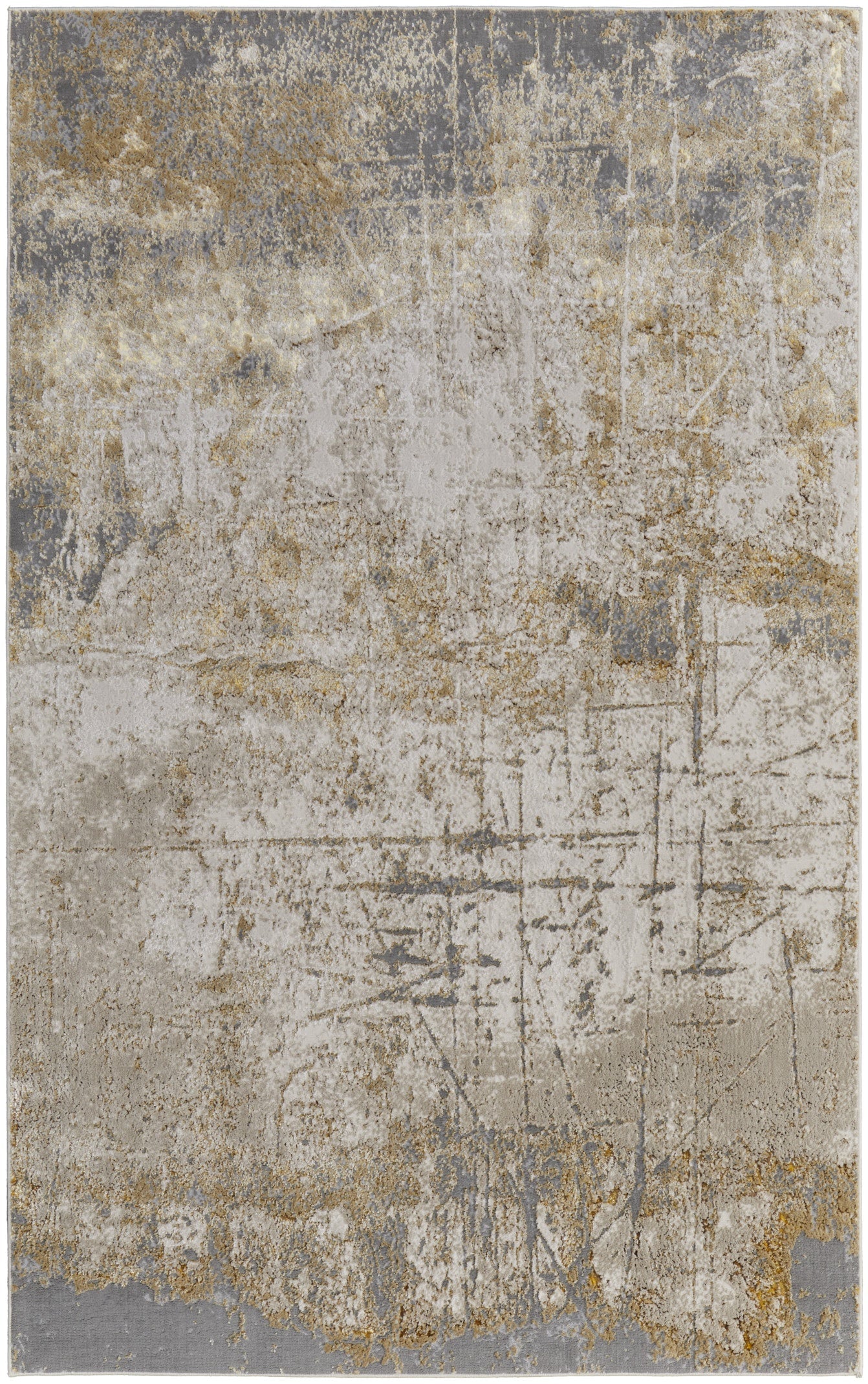 Aura Modern Abstract - Ivory/Brown/Gray Area Rug
