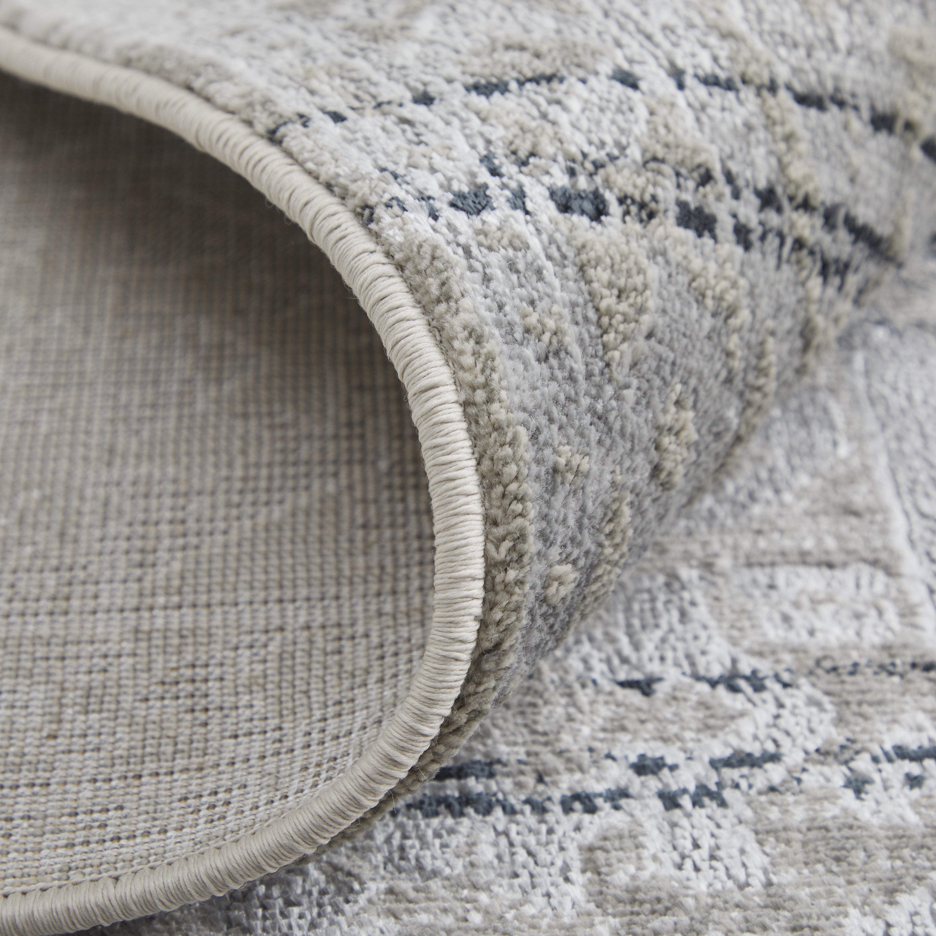 Macklaine Transitional Distressed - Taupe/Black/Ivory
