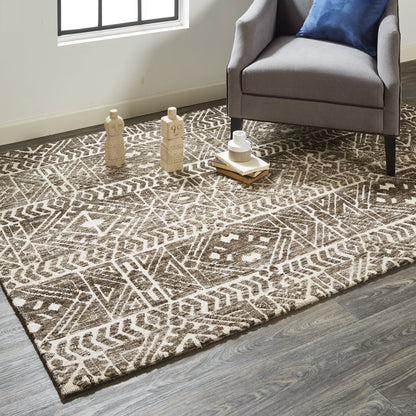 Colton Modern Southwestern - Brown/Taupe/Ivory Area Rug