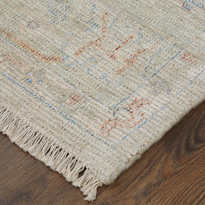 Caldwell Transitional Floral & Botanical - Brown/Tan/Blue Area Rug