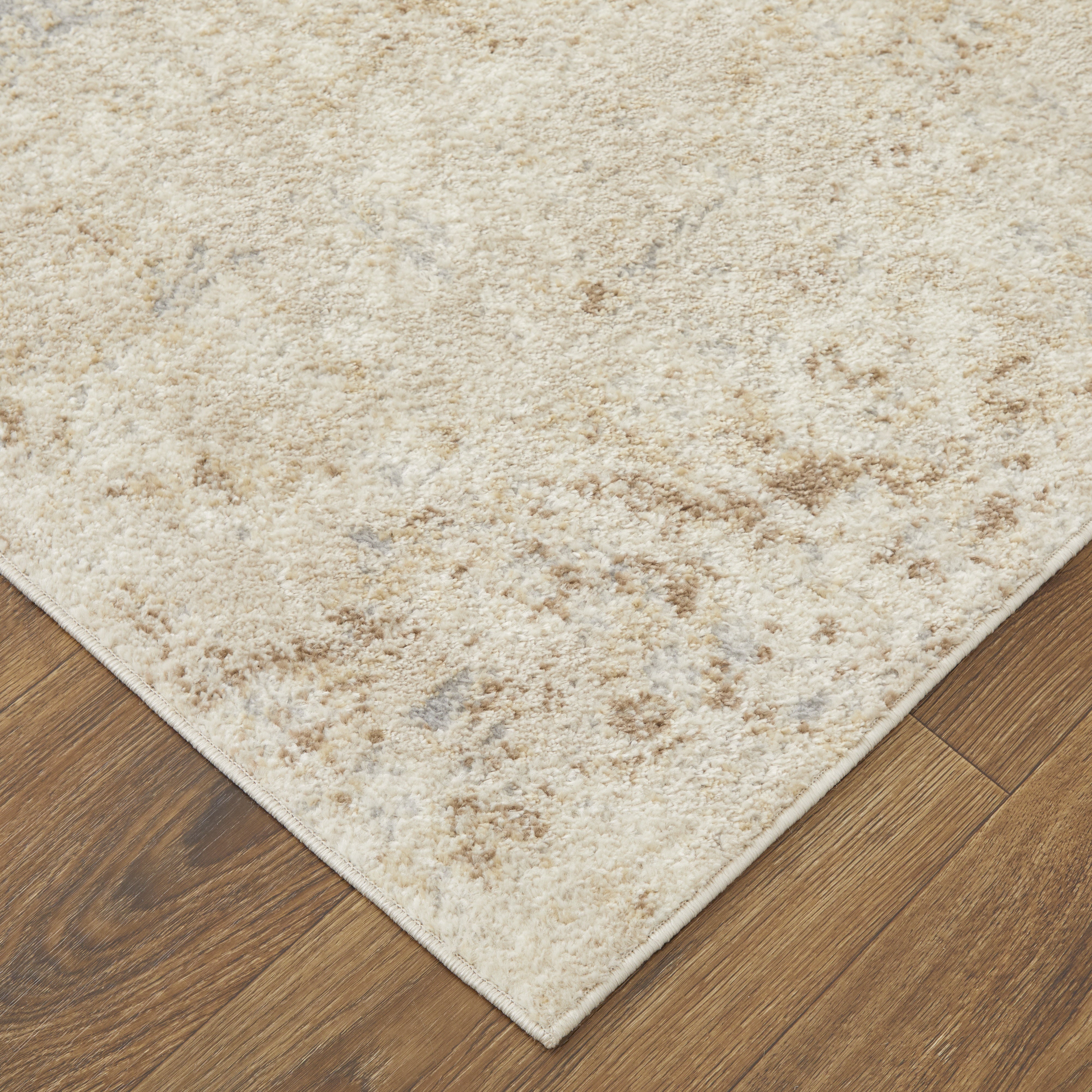 Camellia Transitional Abstract - Tan/Ivory