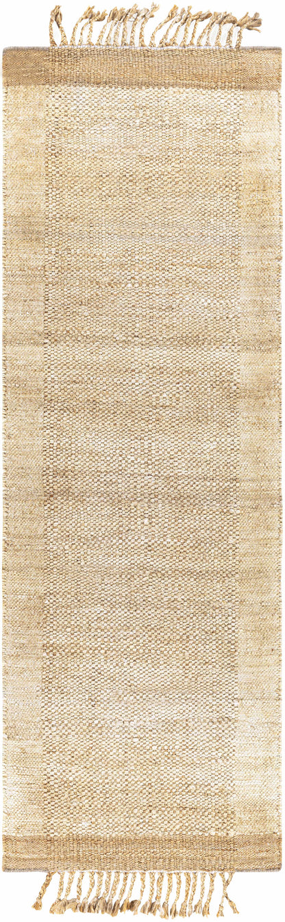 Sophisticated Light Brown Hand Woven Jute  Area Rug