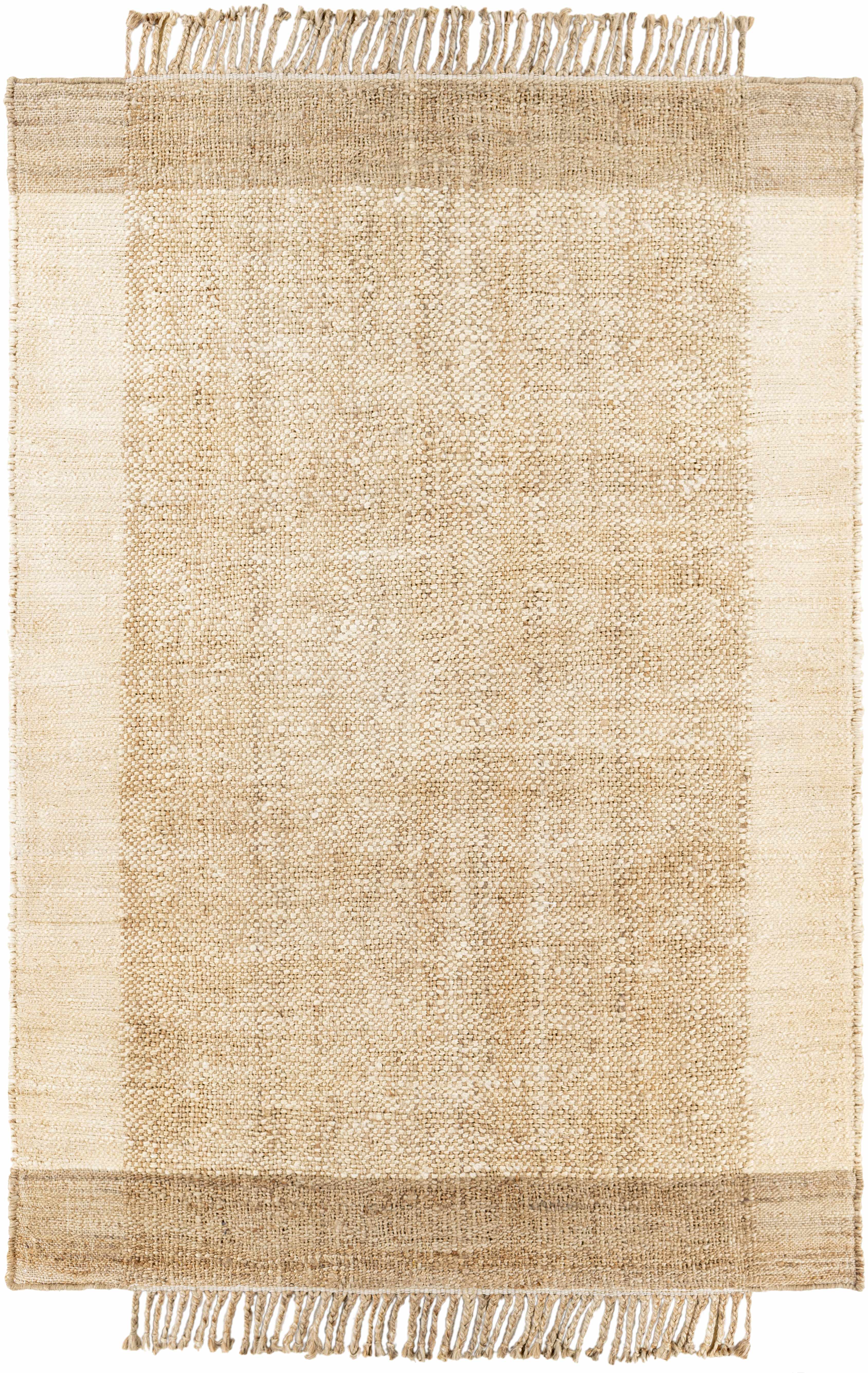Sophisticated Light Brown Hand Woven Jute  Area Rug