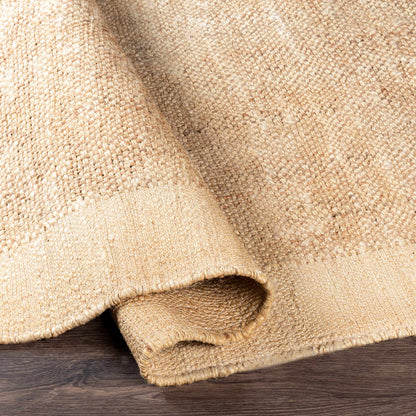 Sophisticated Light Brown Hand Woven Jute  Area Rug