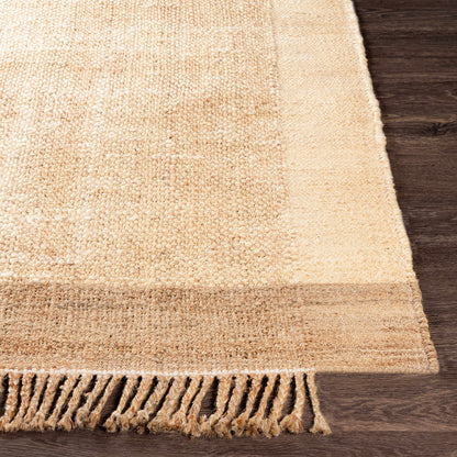 Sophisticated Light Brown Hand Woven Jute  Area Rug