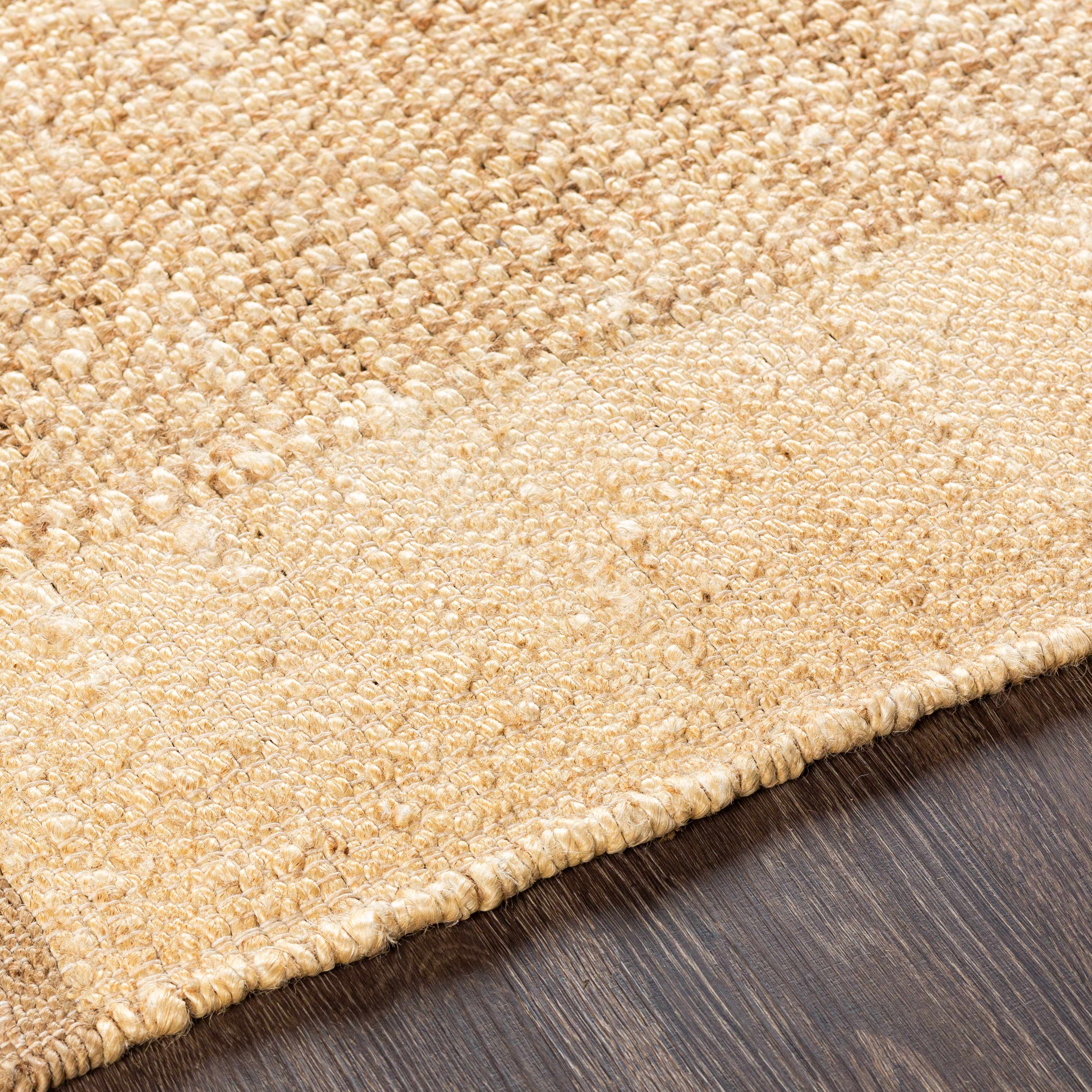 Sophisticated Light Brown Hand Woven Jute  Area Rug