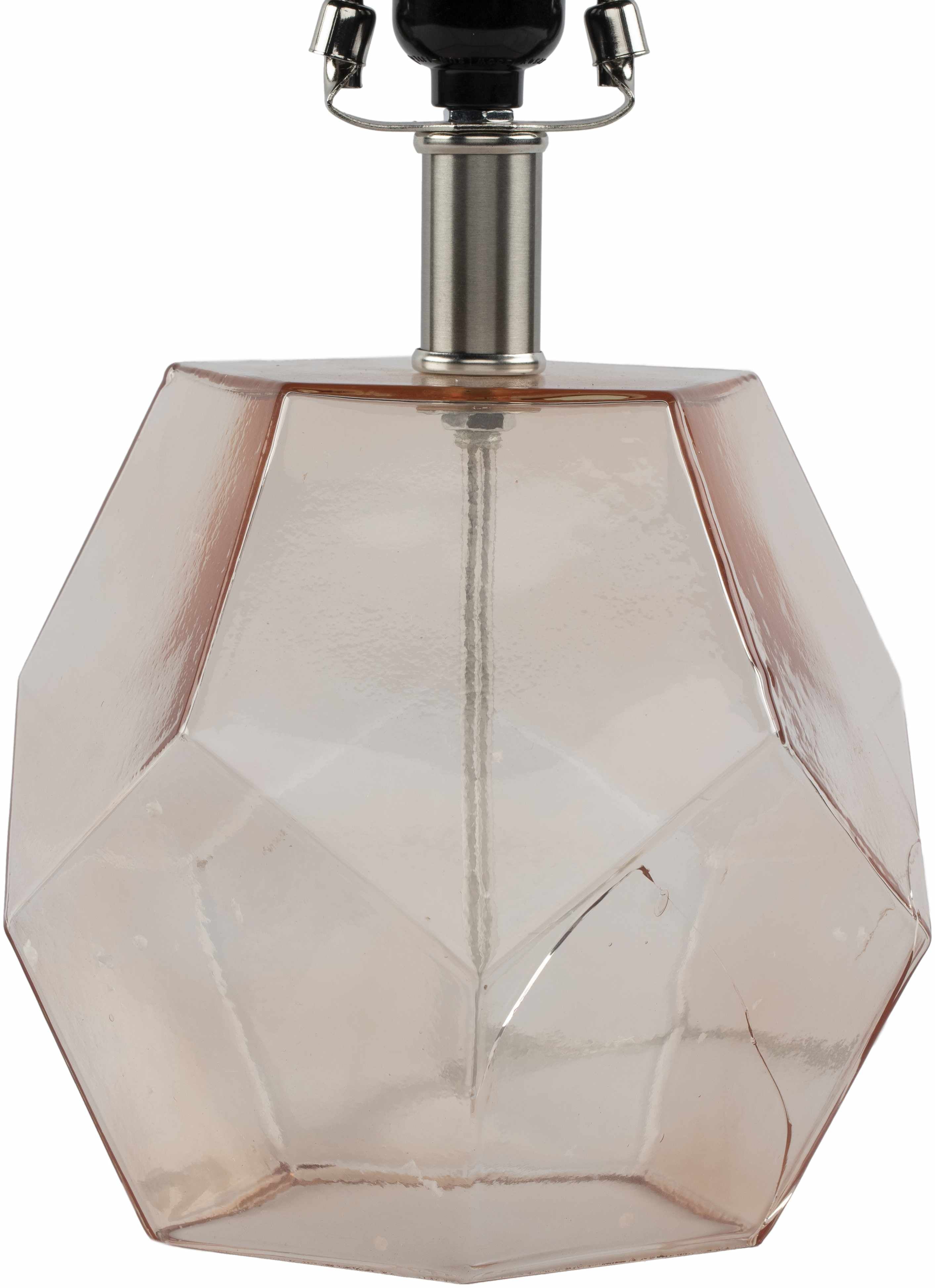 Luxury Translucent Pink Glass Table Lamp