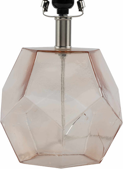 Luxury Translucent Pink Glass Table Lamp