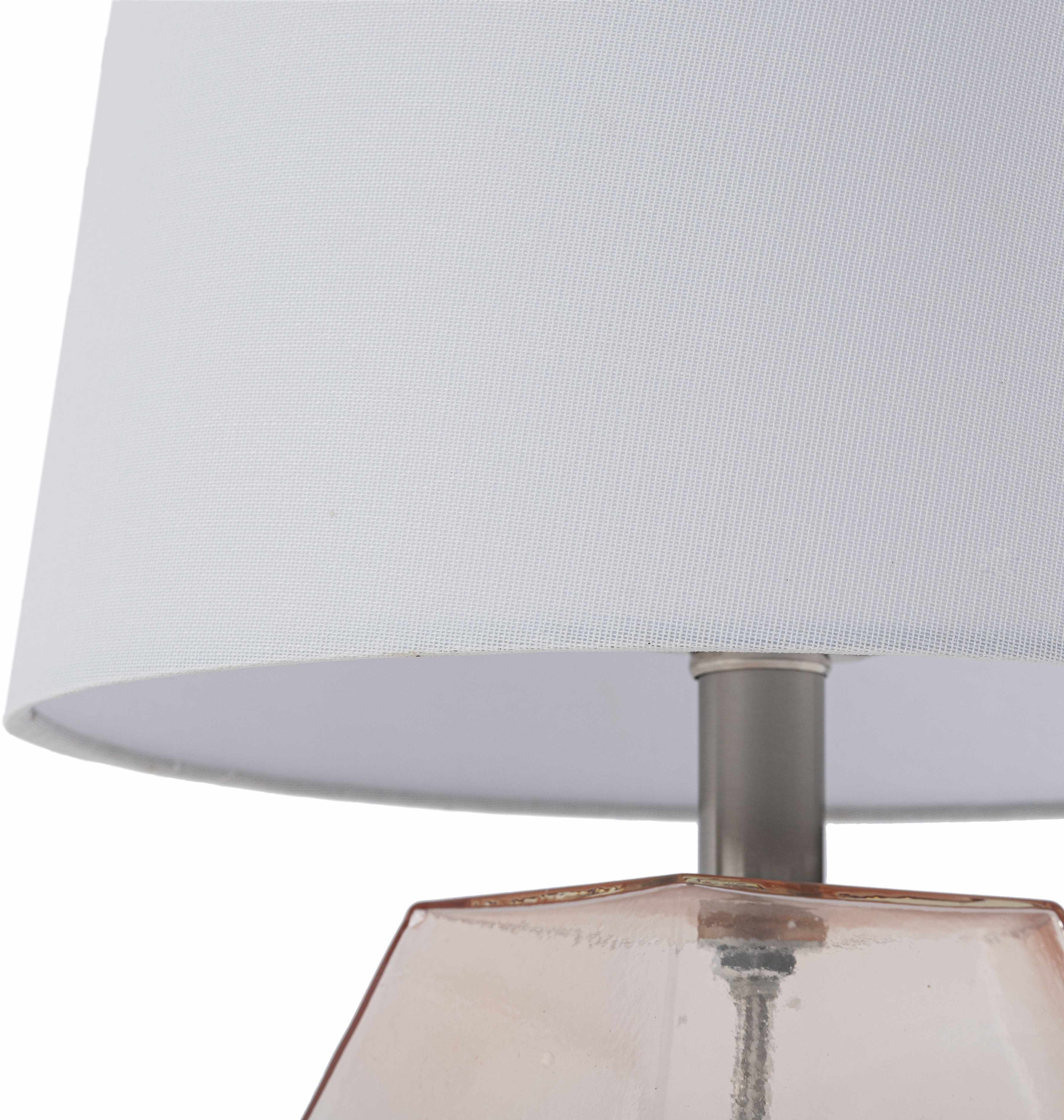 Luxury Translucent Pink Glass Table Lamp