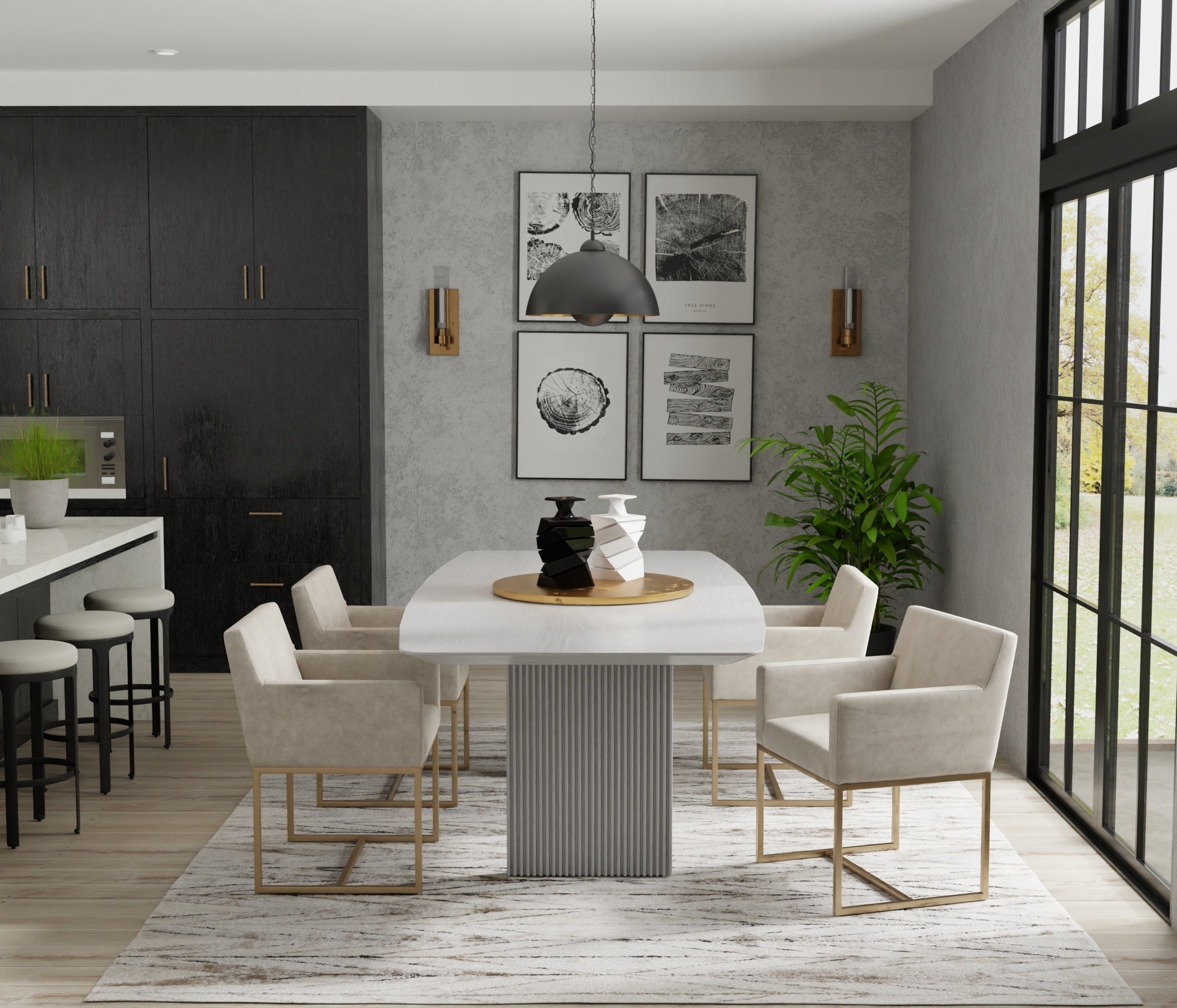 Vancouver Modern Geometric - Ivory/Tan/Brown Area Rug