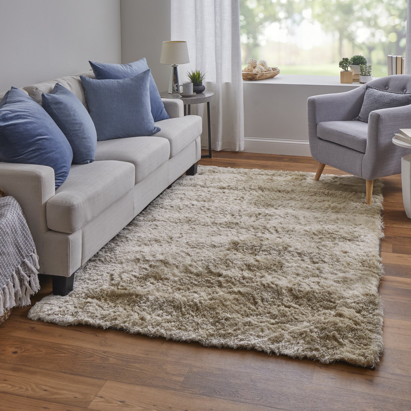 Indochine Modern Solid - Tan/Taupe Area Rug