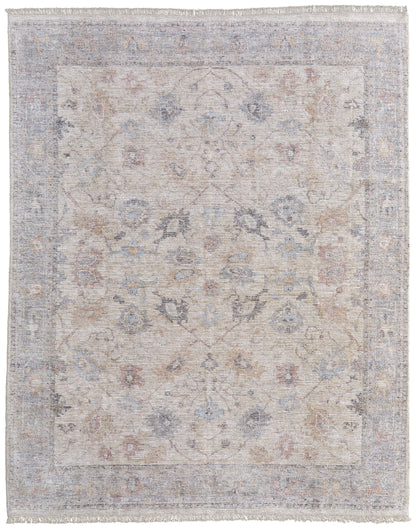 Caldwell Transitional Floral & Botanical - Ivory/Tan/Blue Area Rug