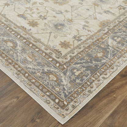 Celene Traditional Bordered - Tan/Ivory/Gray Area Rug