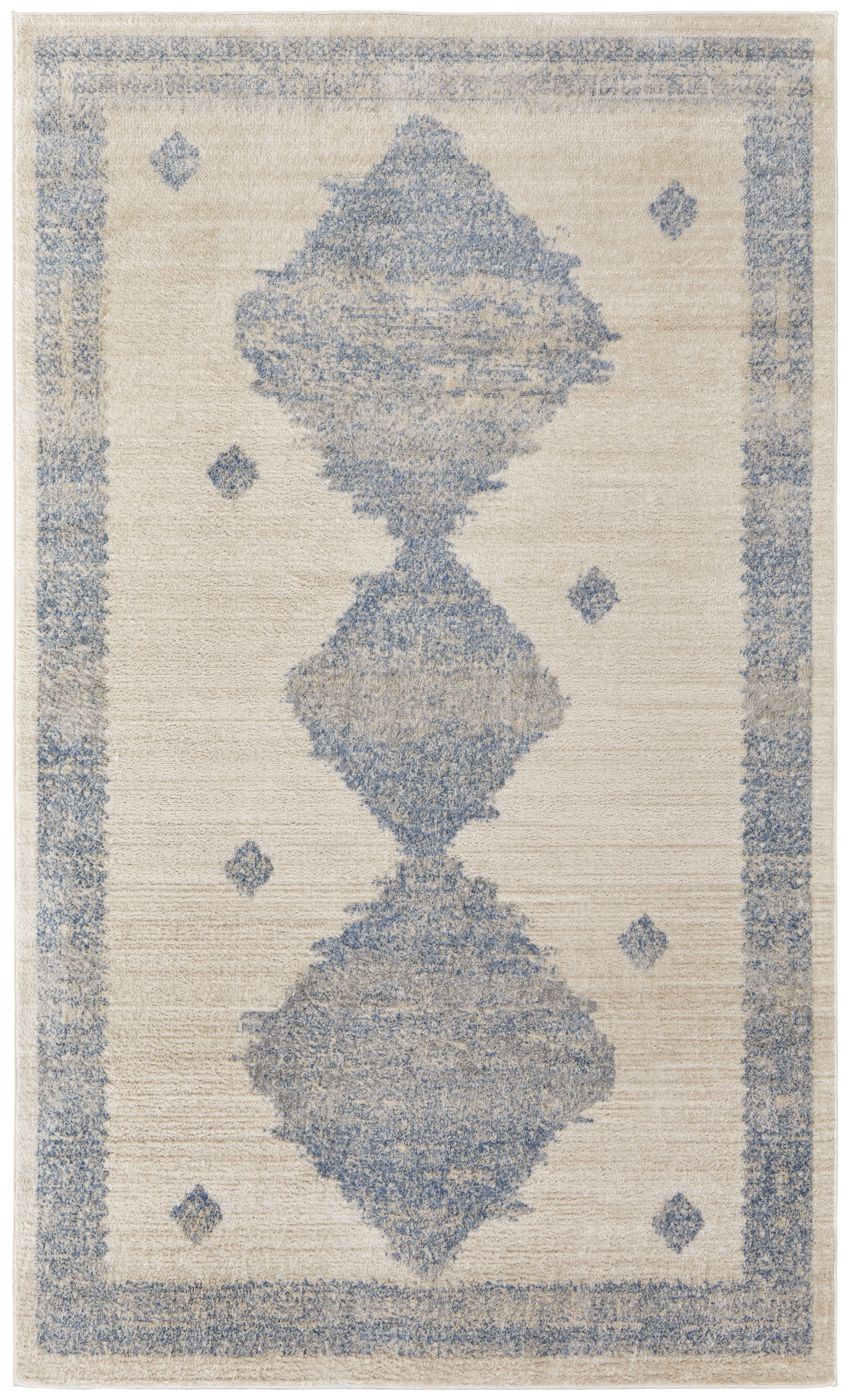 Camellia Transitional Geometric - Blue/Ivory