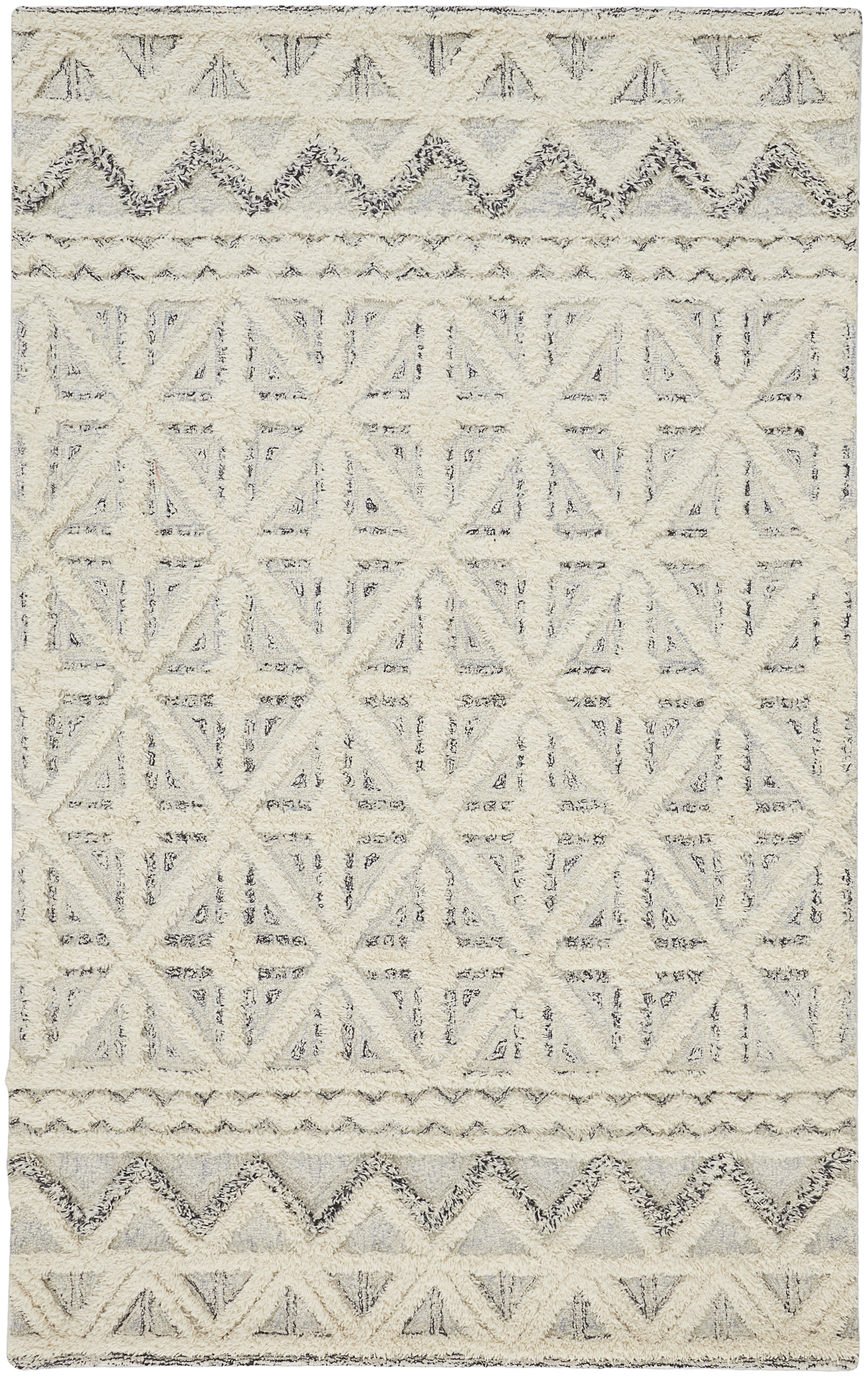 Anica Transitional Geometric - Ivory/Black Area Rug