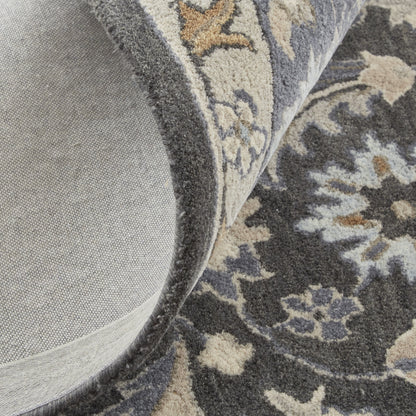 Rylan Transitional Oriental - Taupe/Blue/Ivory Area Rug