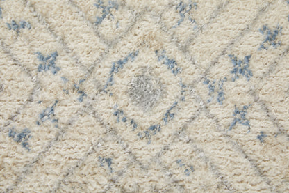 Camellia Transitional Geometric - Ivory/Blue