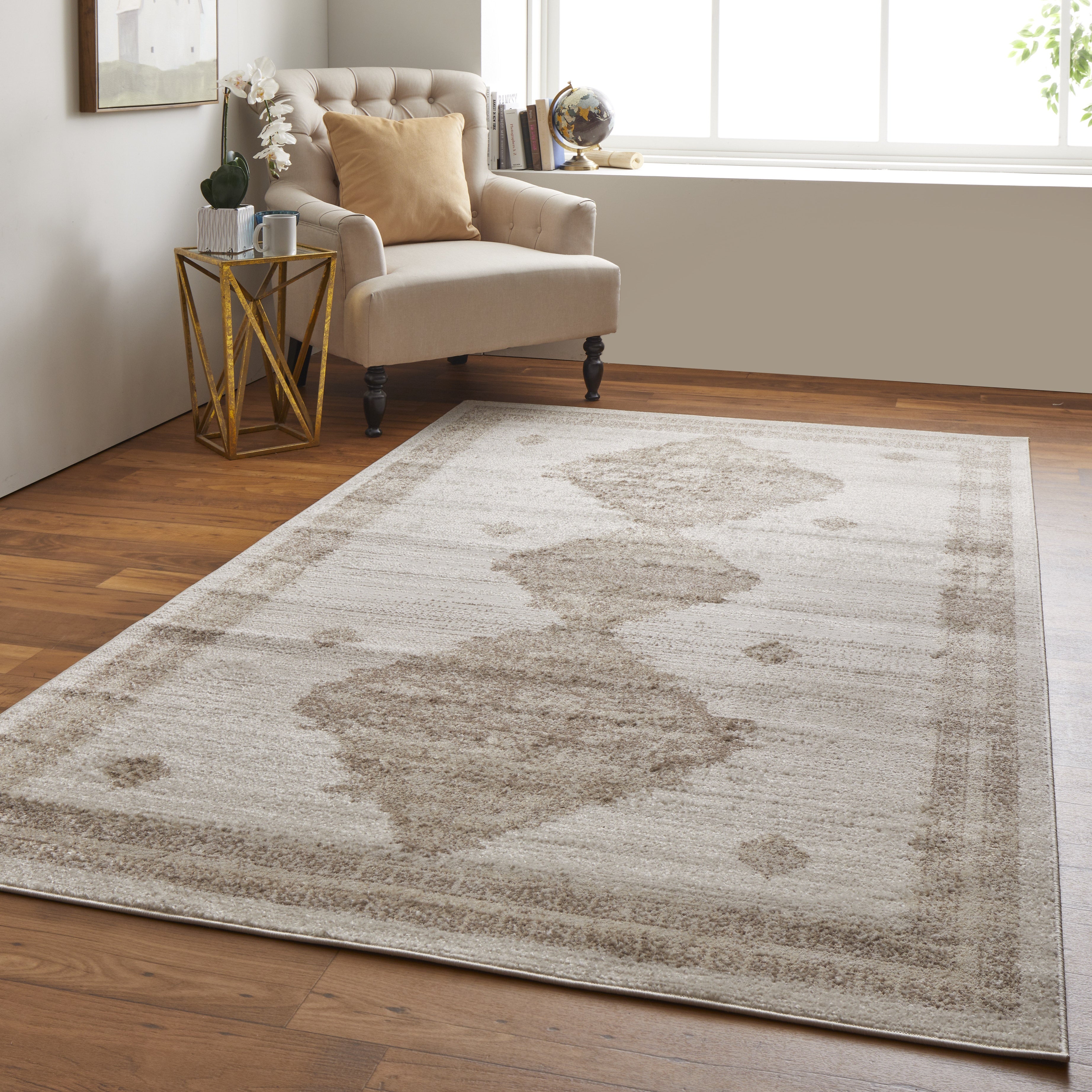 Camellia Transitional Geometric - Tan/Ivory