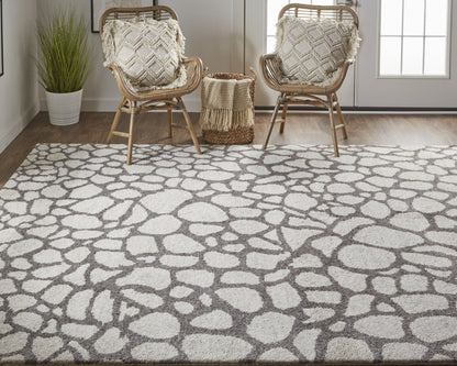 Belden Transitional Abstract - Ivory/Gray Area Rug