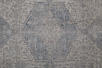 Marquette Transitional Medallion - Taupe/Gray/Blue Area Rug