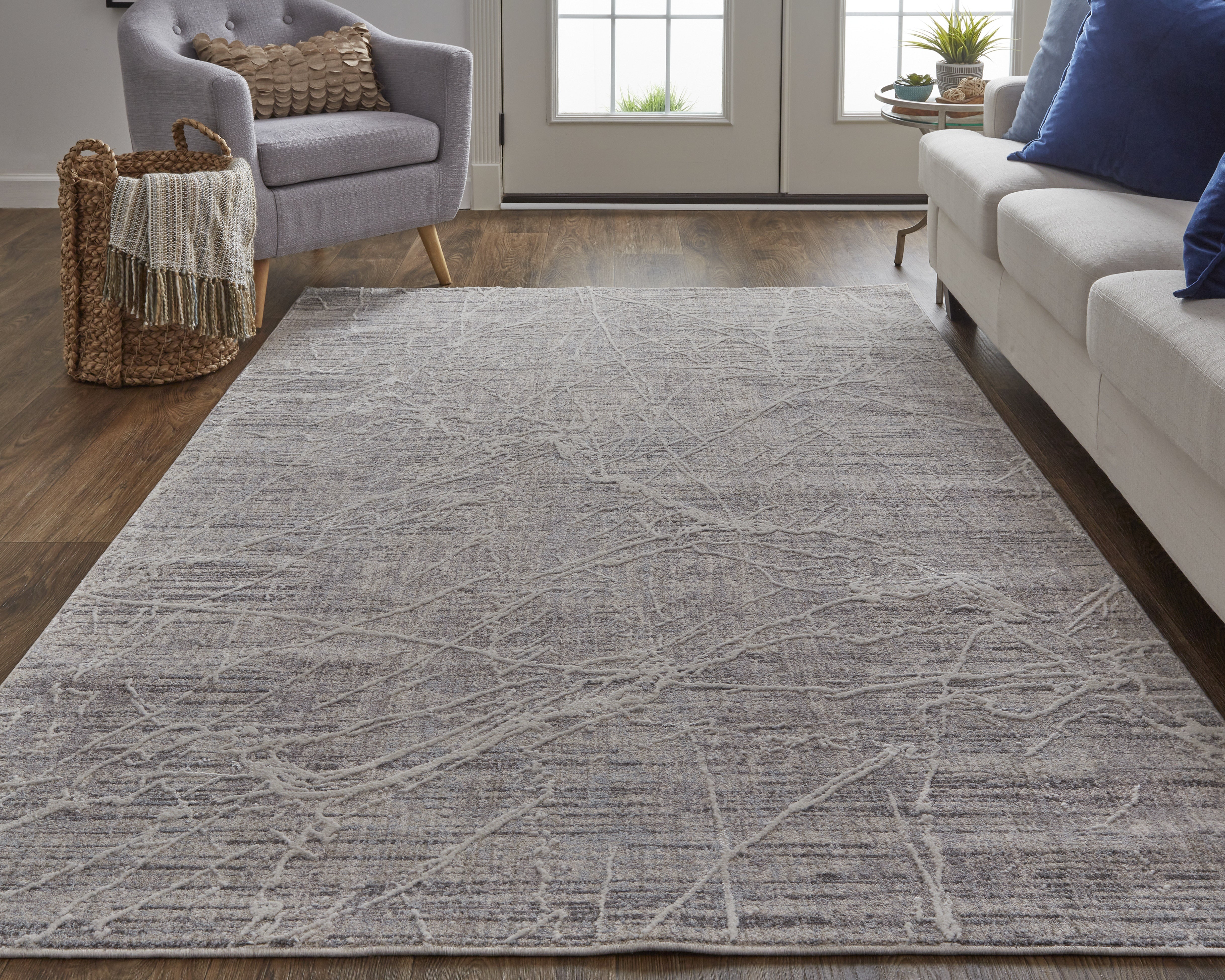 Lennon Transitional Abstract - Taupe/Gray Area Rug