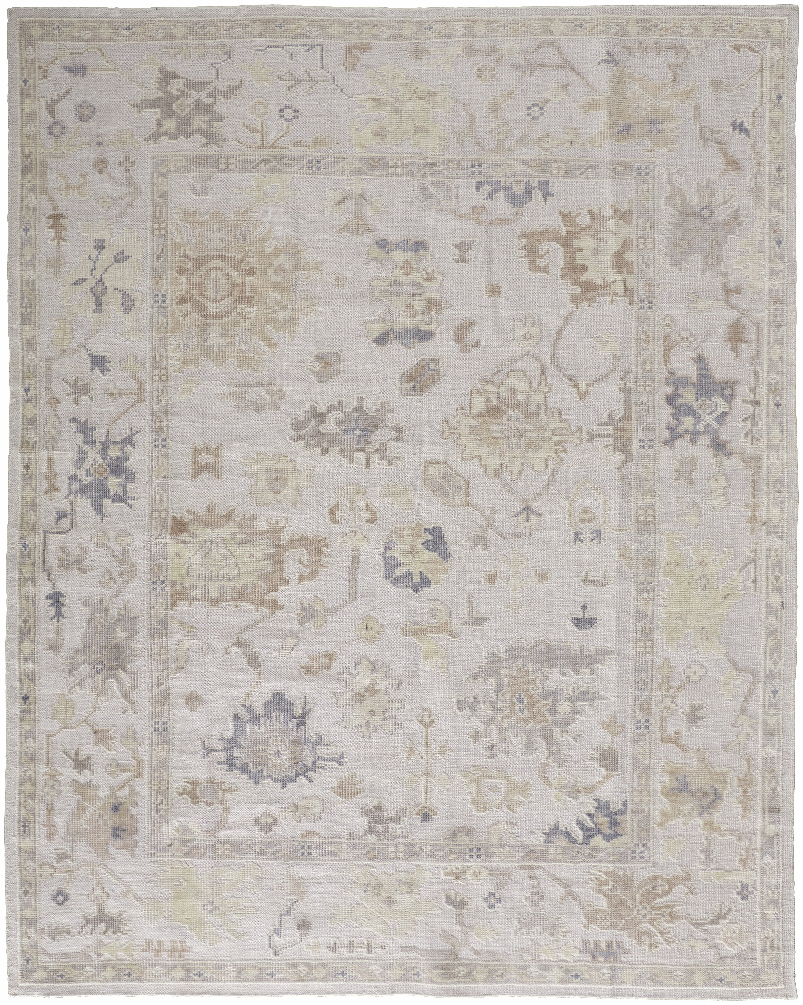 Wendover Transitional Floral & Botanical - Tan/Ivory/Orange Area Rug