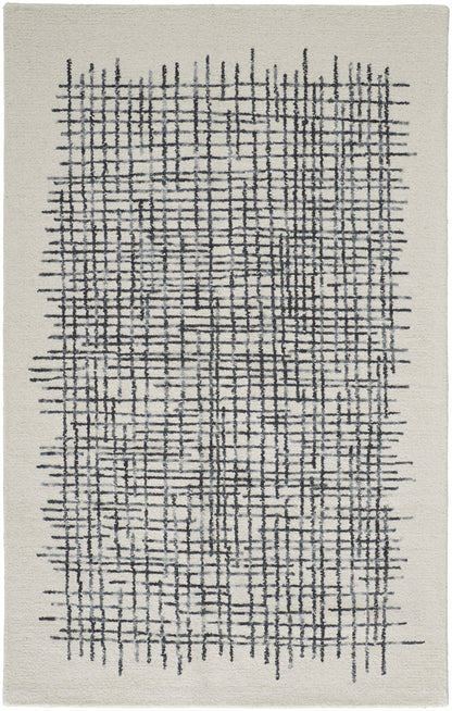 Maddox Transitional Abstract - Ivory/Gray/Black Area Rug