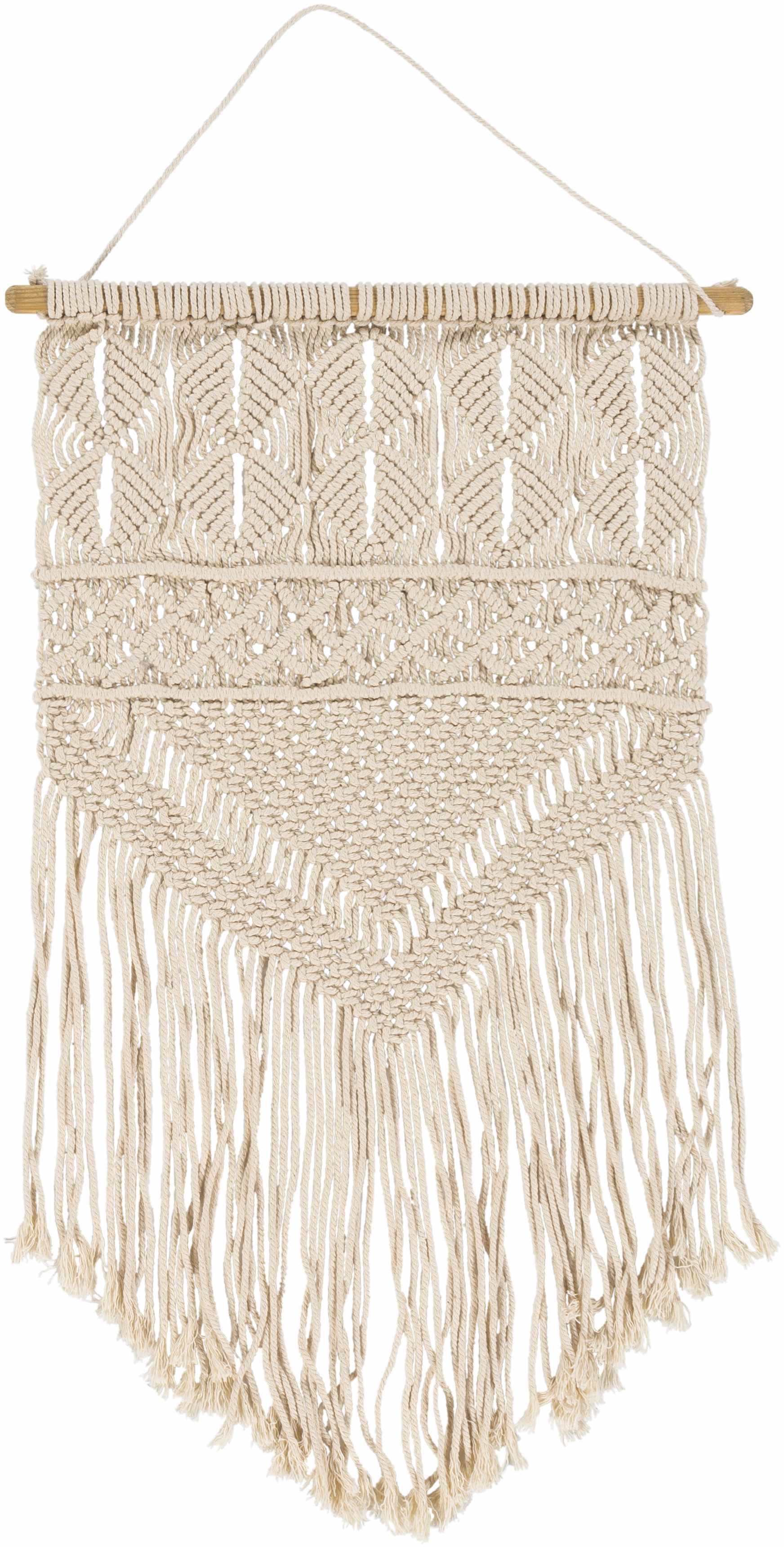 Boho Chic Macrame Wall Hangings -  Light Beige