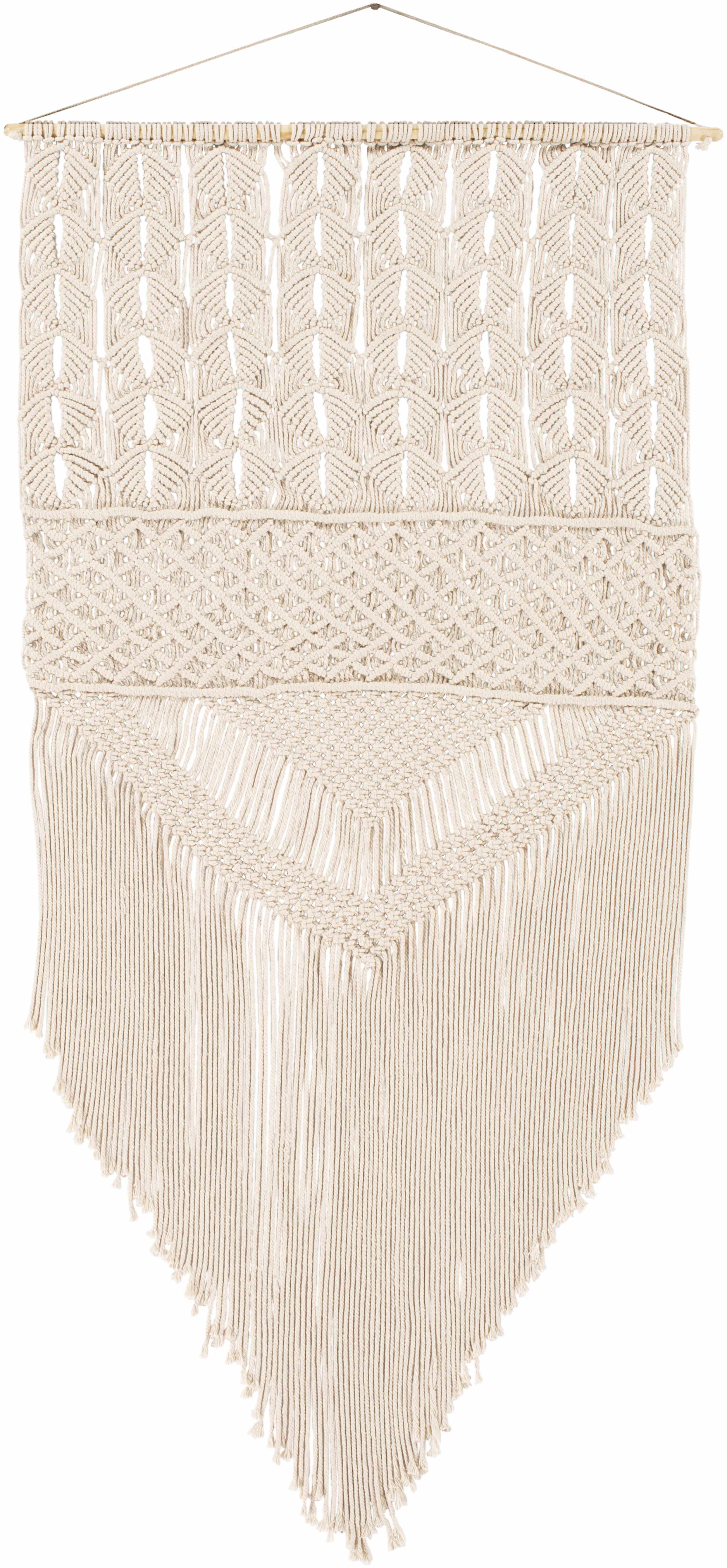 Boho Chic Macrame Wall Hangings -  Light Beige