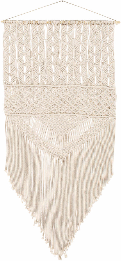 Boho Chic Macrame Wall Hangings -  Light Beige