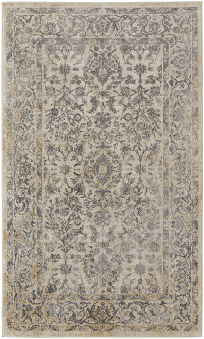 Camellia Transitional Floral & Botanical - Gray/Ivory