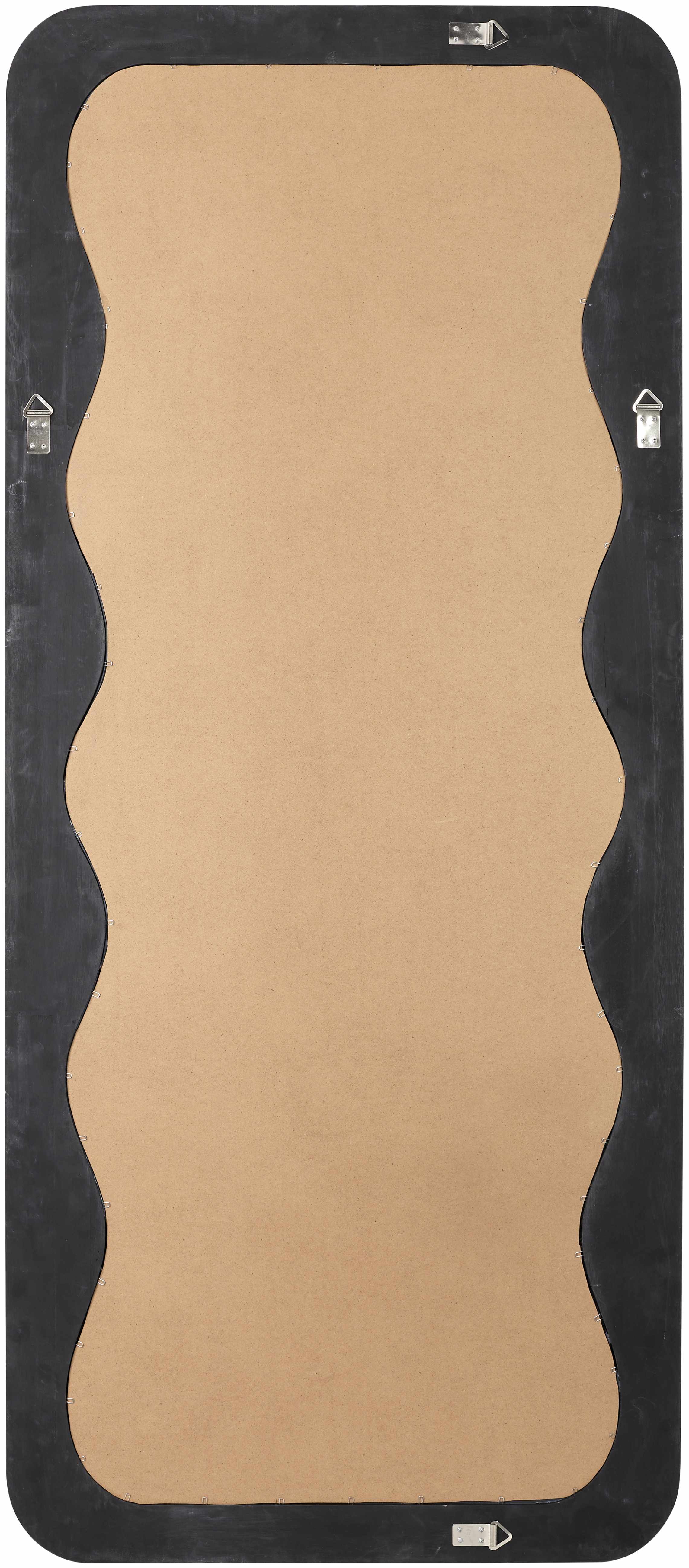 Decorative Black Wavy Rectangle Mirror