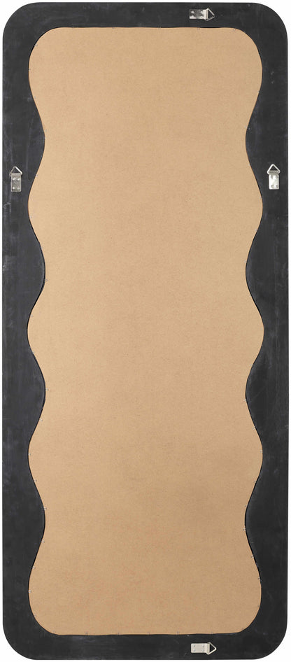 Decorative Black Wavy Rectangle Mirror