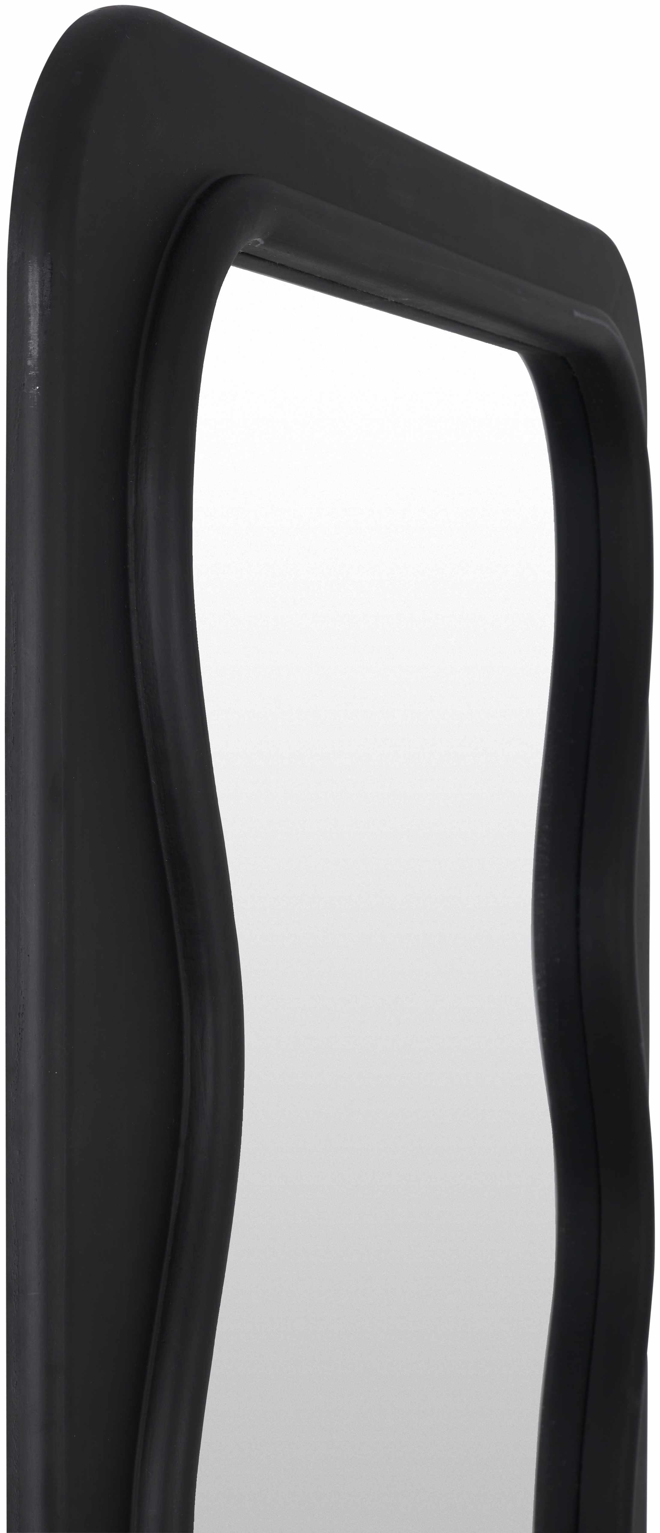 Decorative Black Wavy Rectangle Mirror