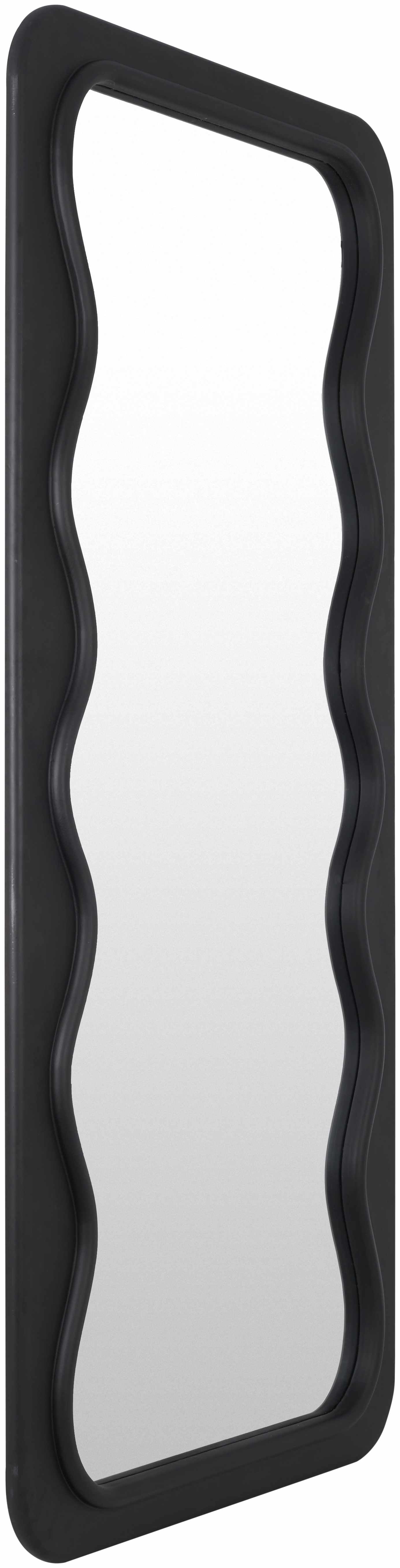 Decorative Black Wavy Rectangle Mirror
