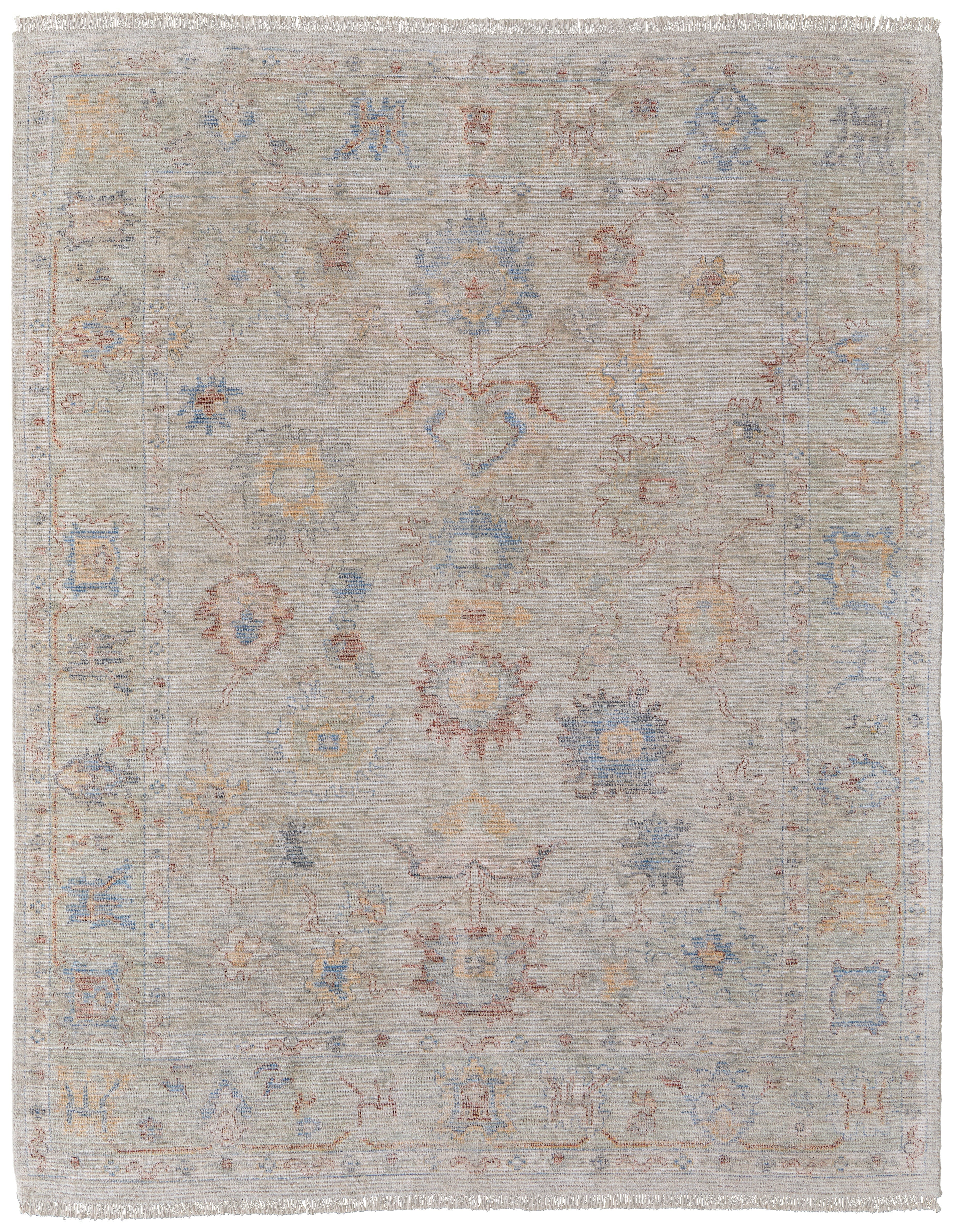 Caldwell Transitional Floral & Botanical - Brown/Tan/Blue Area Rug