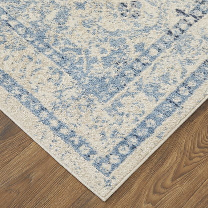 Camellia Transitional Diamond - Blue/Ivory