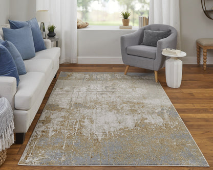 Aura Modern Abstract - Ivory/Brown/Gray Area Rug