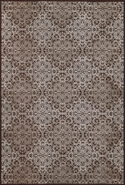 Azeri II Transitional Damask - Brown/Ivory/Tan