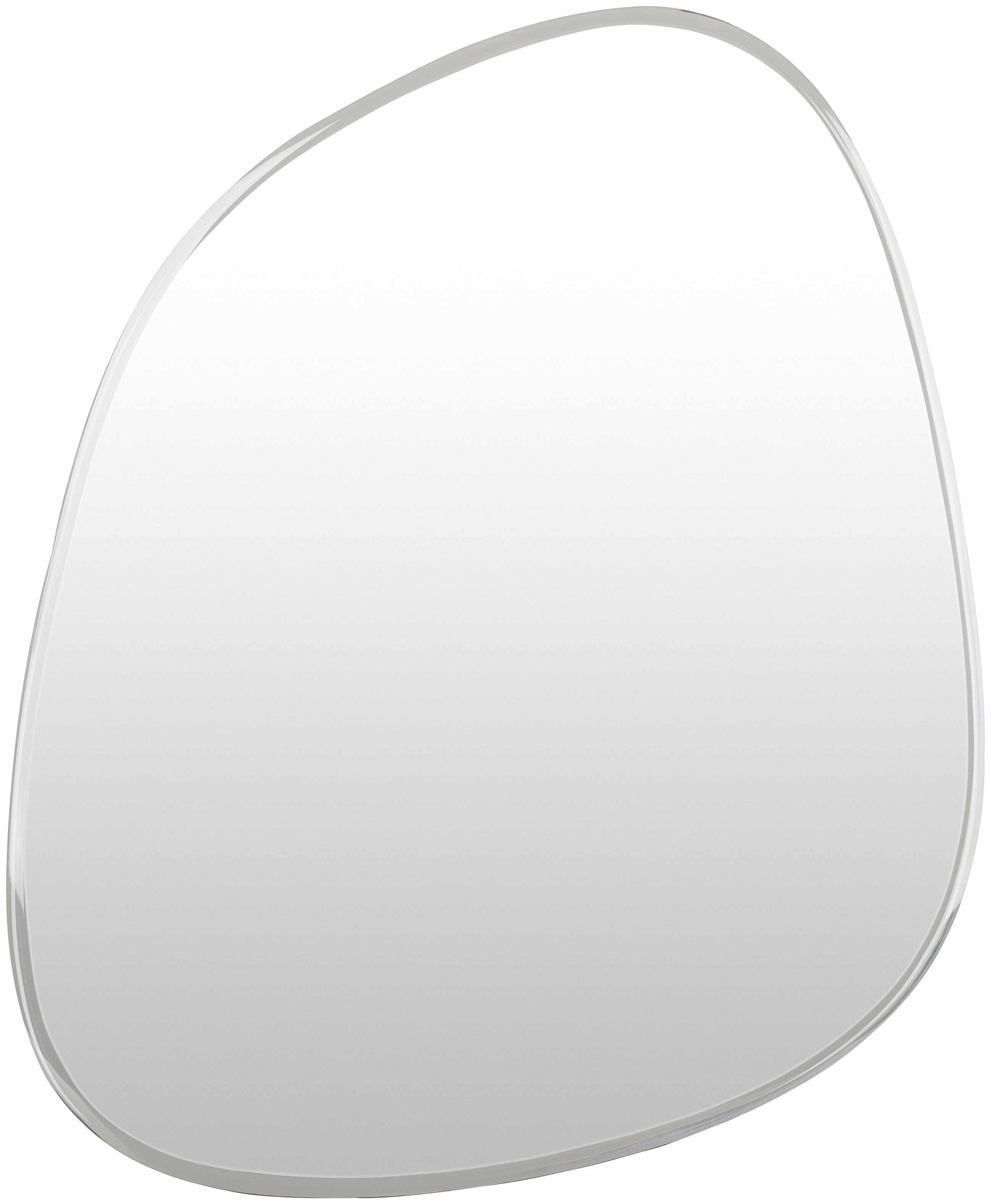 Modern Beveled Light Silver Mirror