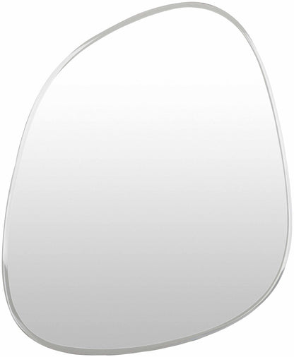 Modern Beveled Light Silver Mirror