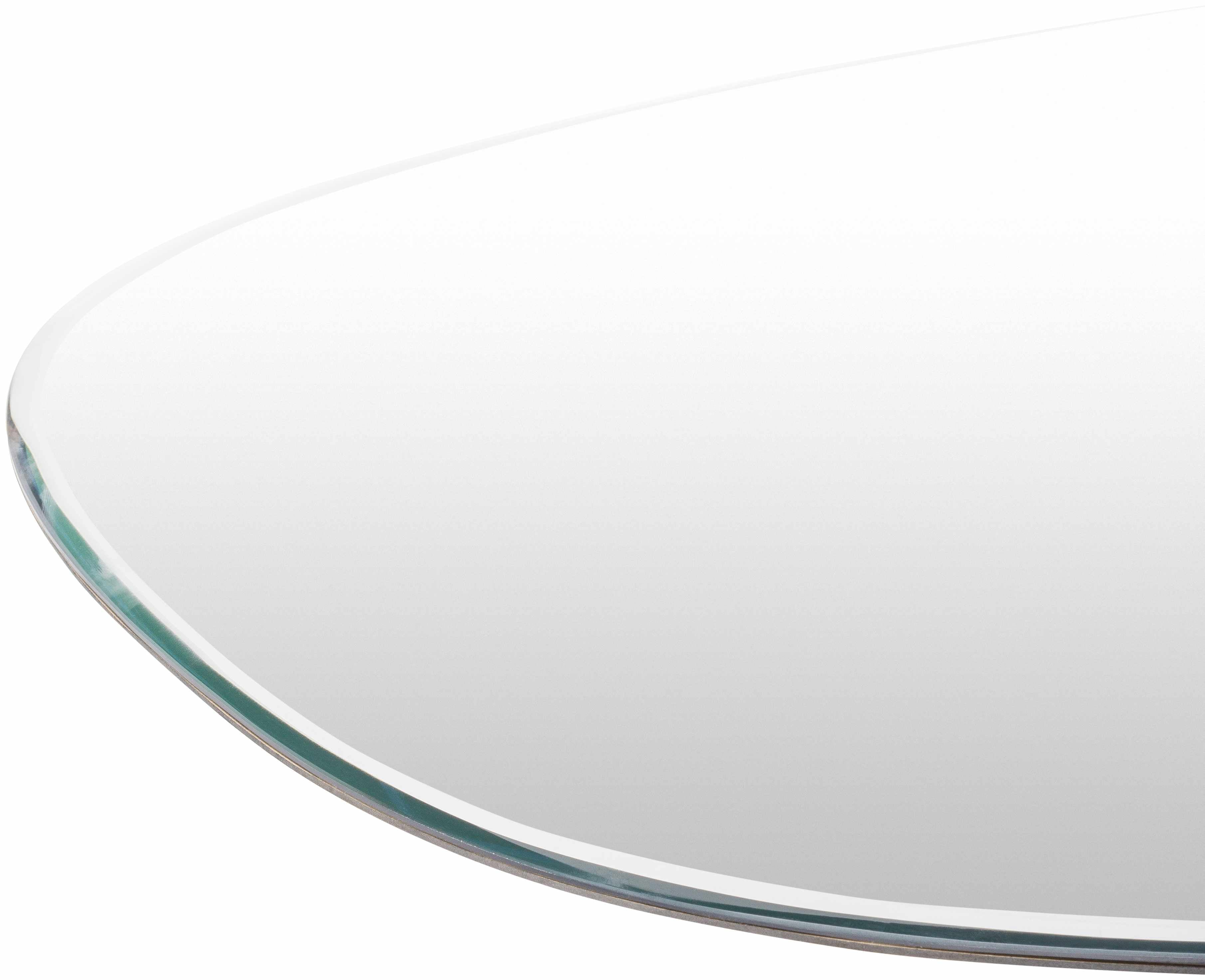 Modern Beveled Light Silver Mirror
