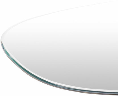 Modern Beveled Light Silver Mirror