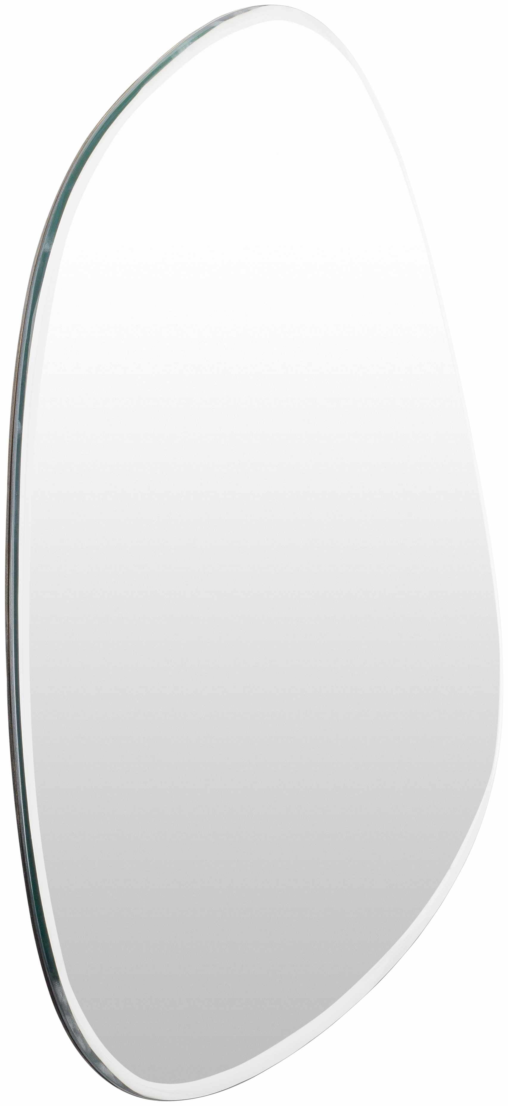 Modern Beveled Light Silver Mirror