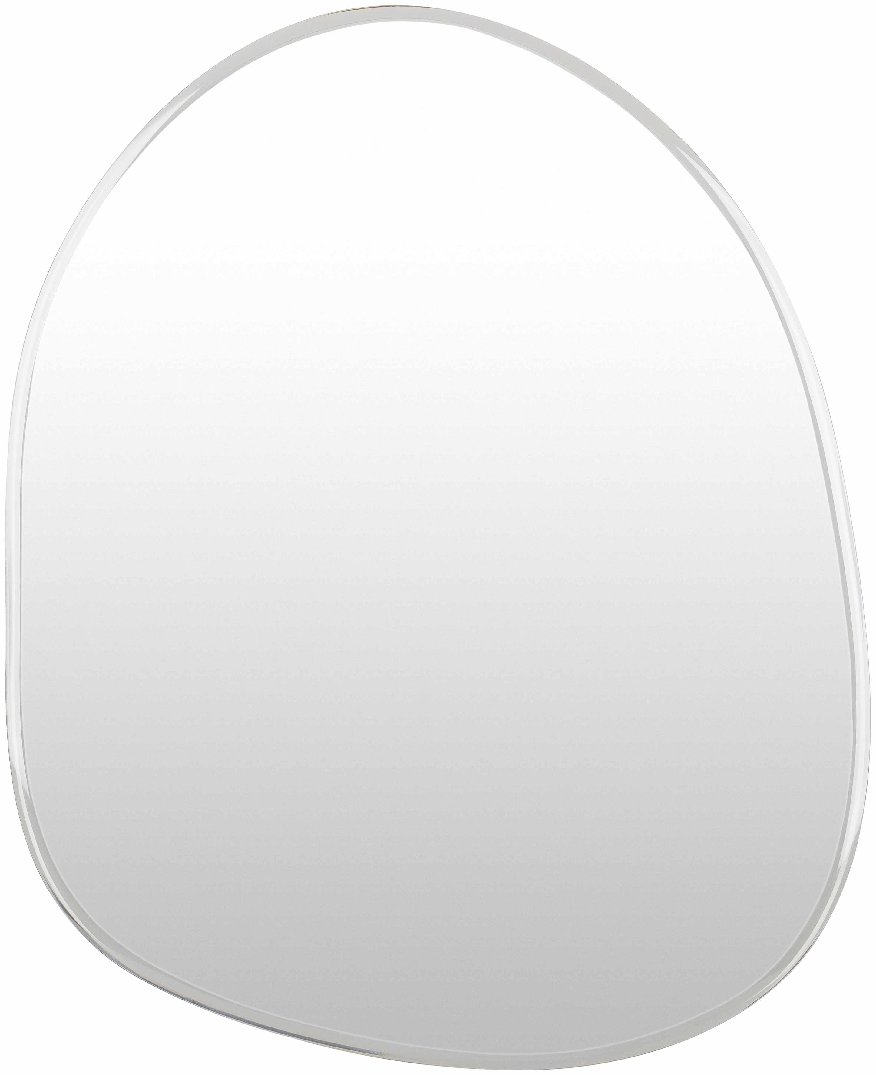 Modern Beveled Light Silver Mirror