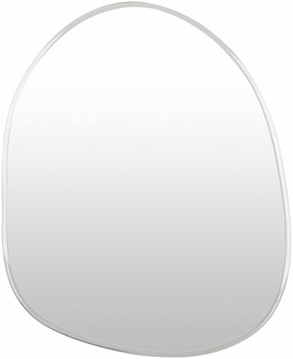 Modern Beveled Light Silver Mirror