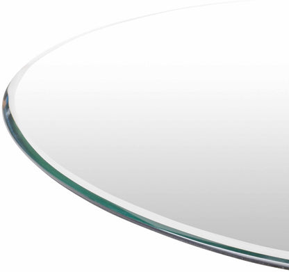 Modern Beveled Light Silver Mirror