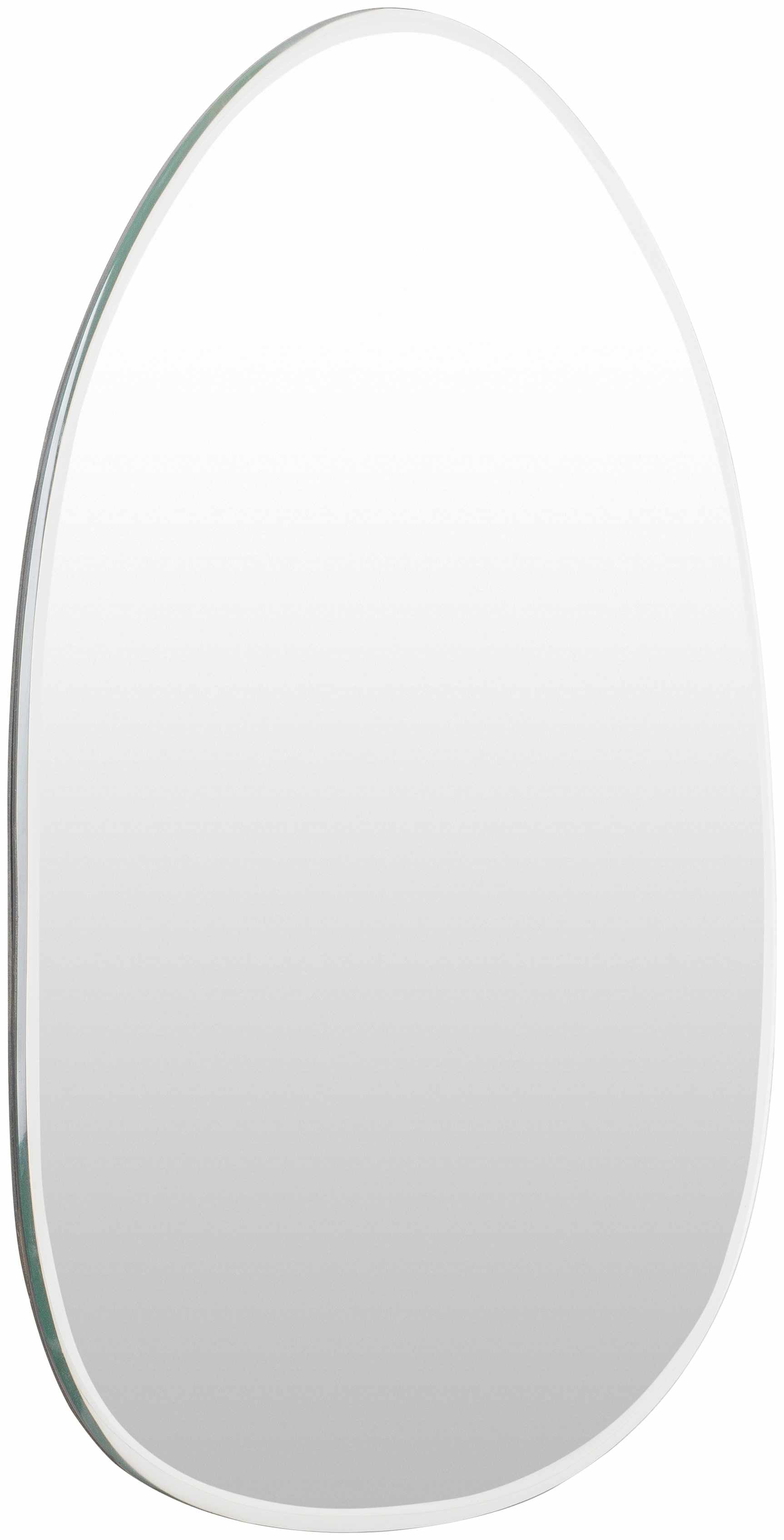 Modern Beveled Light Silver Mirror