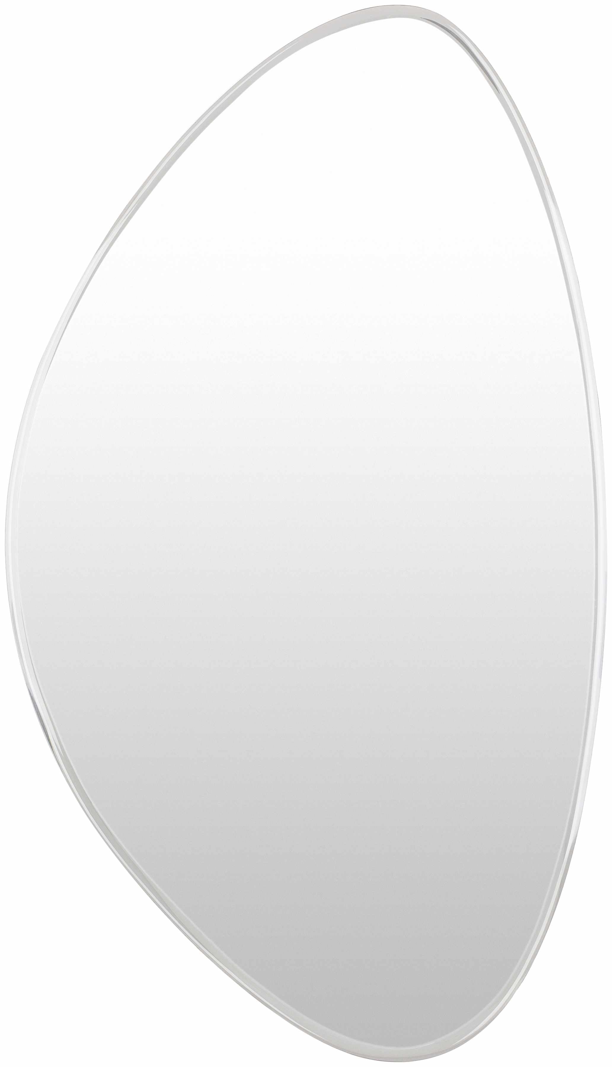 Modern Beveled Light Silver Mirror